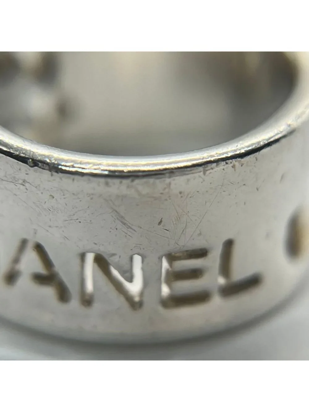 Chanel Logo Wide Ring Clover